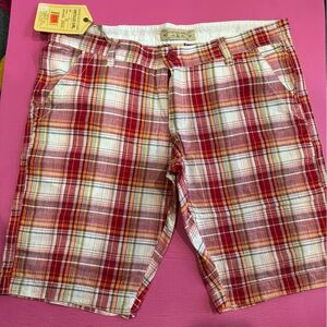 3/$30 Vintage Girl plaid long girls shorts